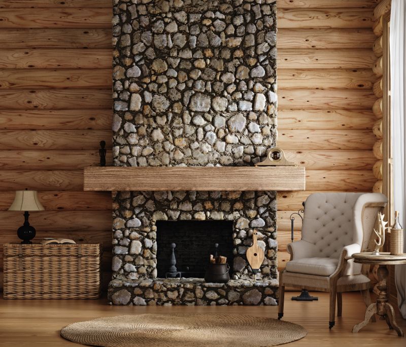 Stone Fireplace Finish